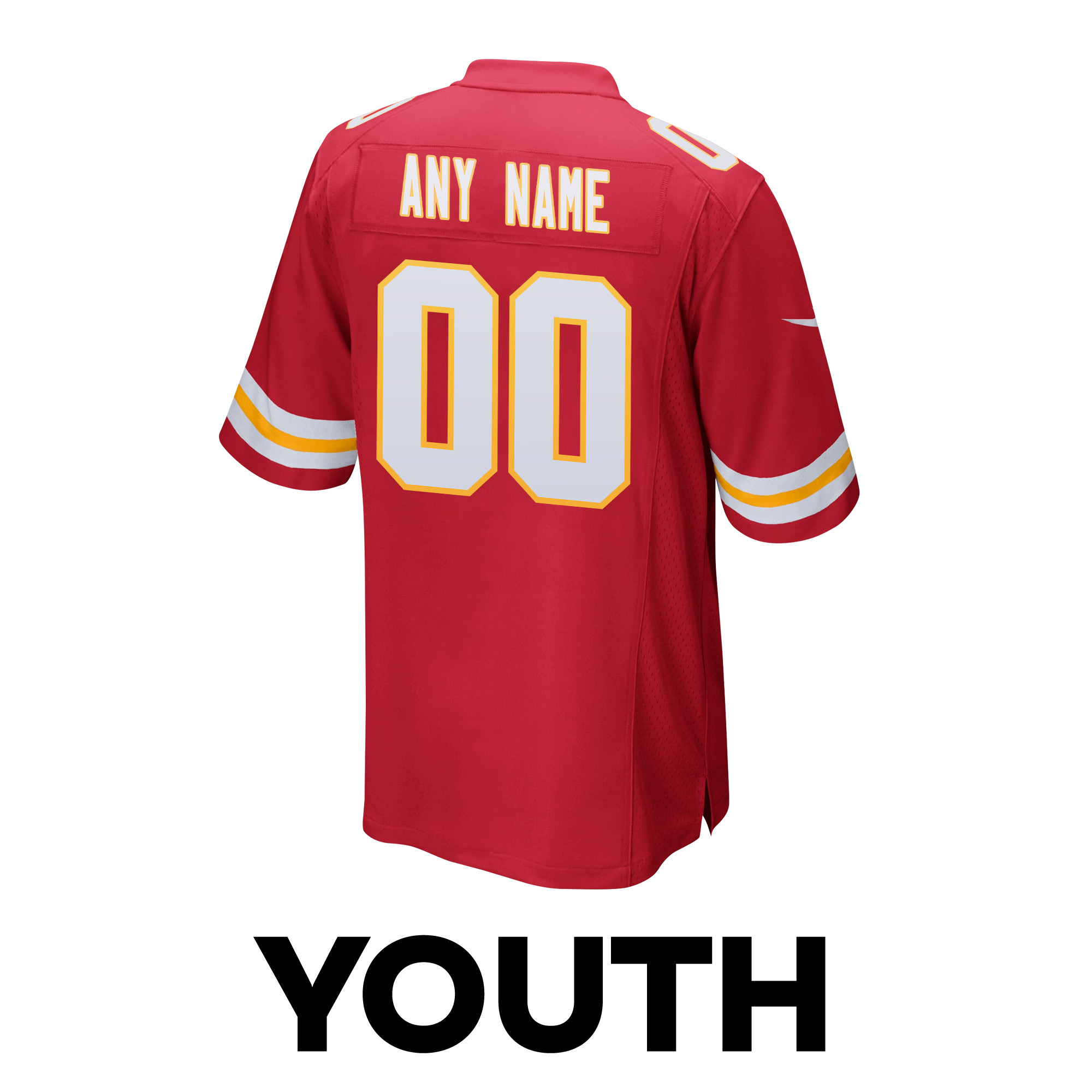 Alternative view of Kansas City Chiefs Super Bowl LVIII Back To Back Game YOUTH Jersey - Scarlet JS2520 nicesnker