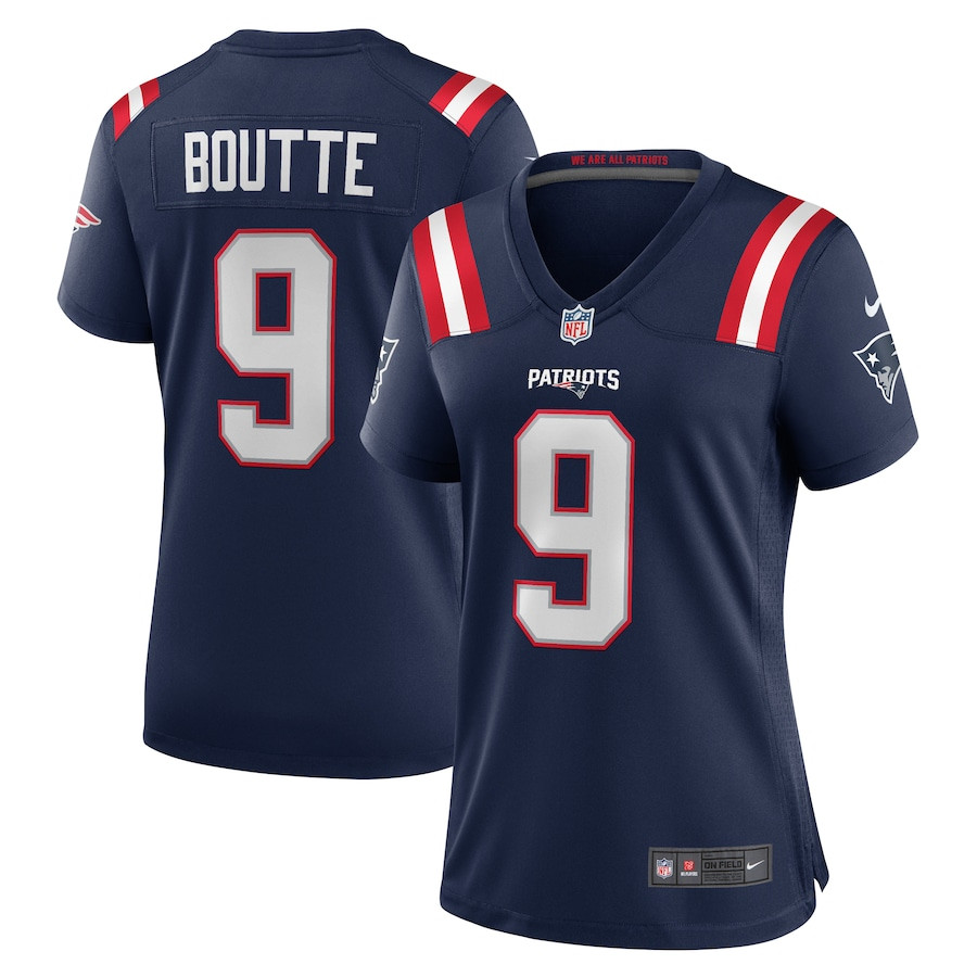 Kayshon Boutte 9 New England Patriots Women's Game Jersey - Navy JS1722 nicesnker