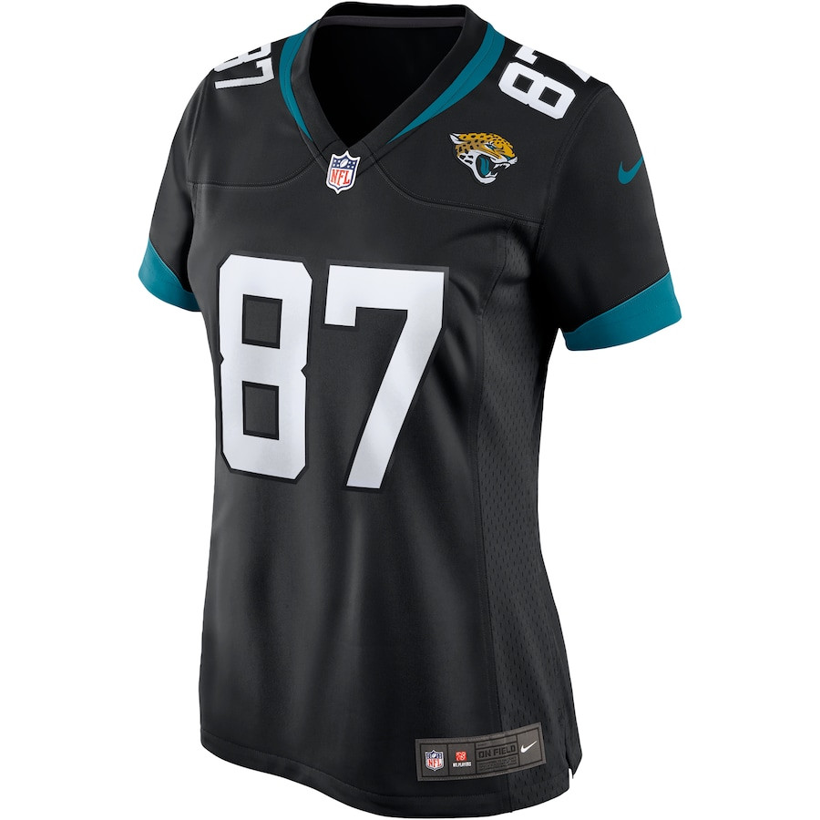 Alternative view of Keenan McCardell 87 Jacksonville Jaguars Women Game Retired Jersey - Black JS1824 nicesnker
