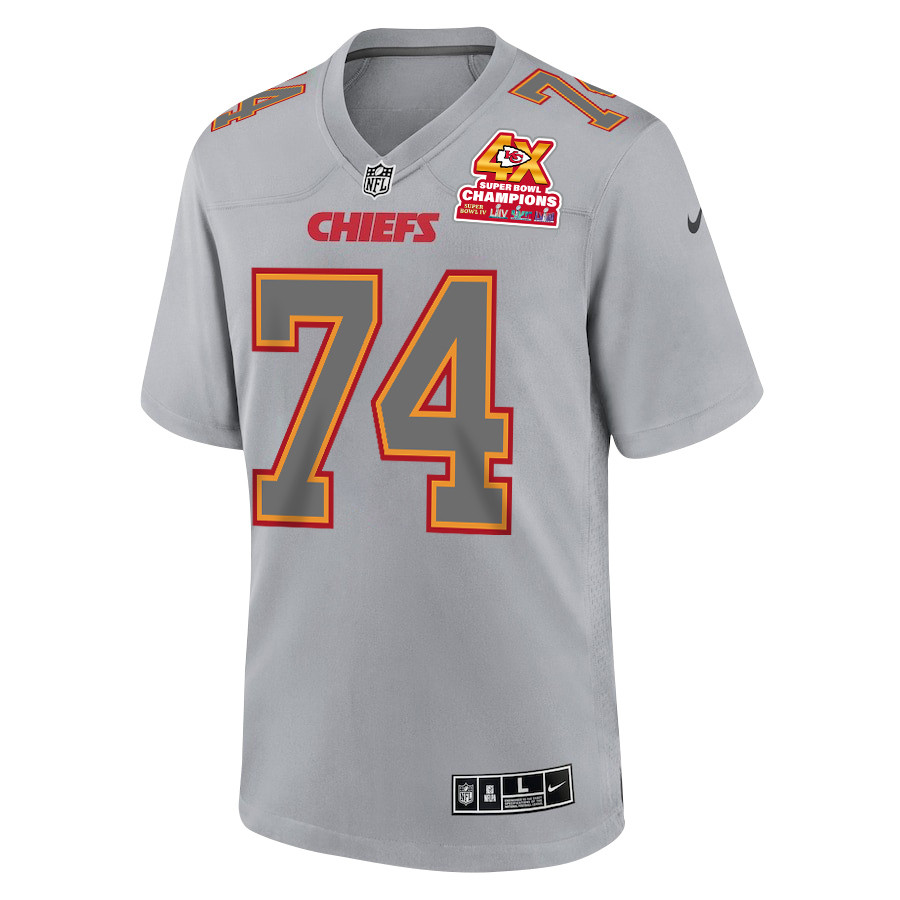 Alternative view of Keith Taylor 39 Kansas City Chiefs Super Bowl LVIII Champions 4X Atmosphere Fashion Game Men Jersey - Gray JS7359 nicesnker