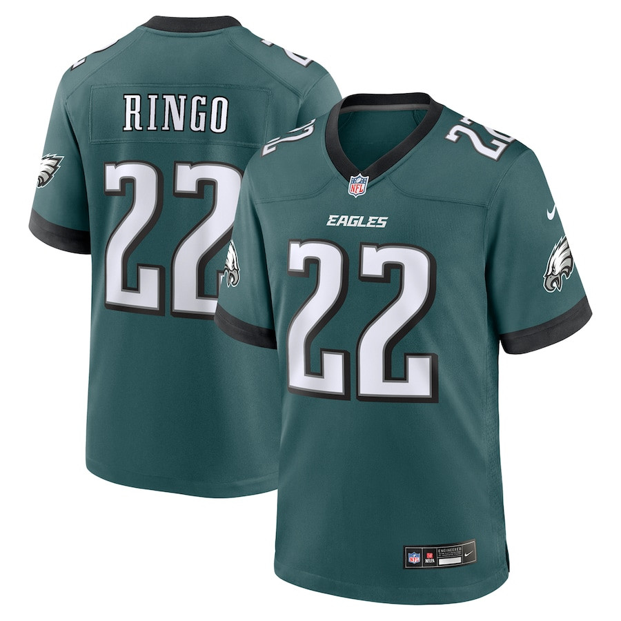Kelee Ringo 22 Philadelphia Eagles Team Game Men Jersey - Midnight Green JS2000 nicesnker