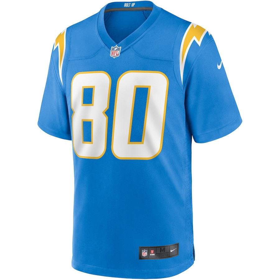 Alternative view of Kellen Winslow 80 Los Angeles Chargers Men Game Retired Jersey - Powder Blue JS3512 nicesnker