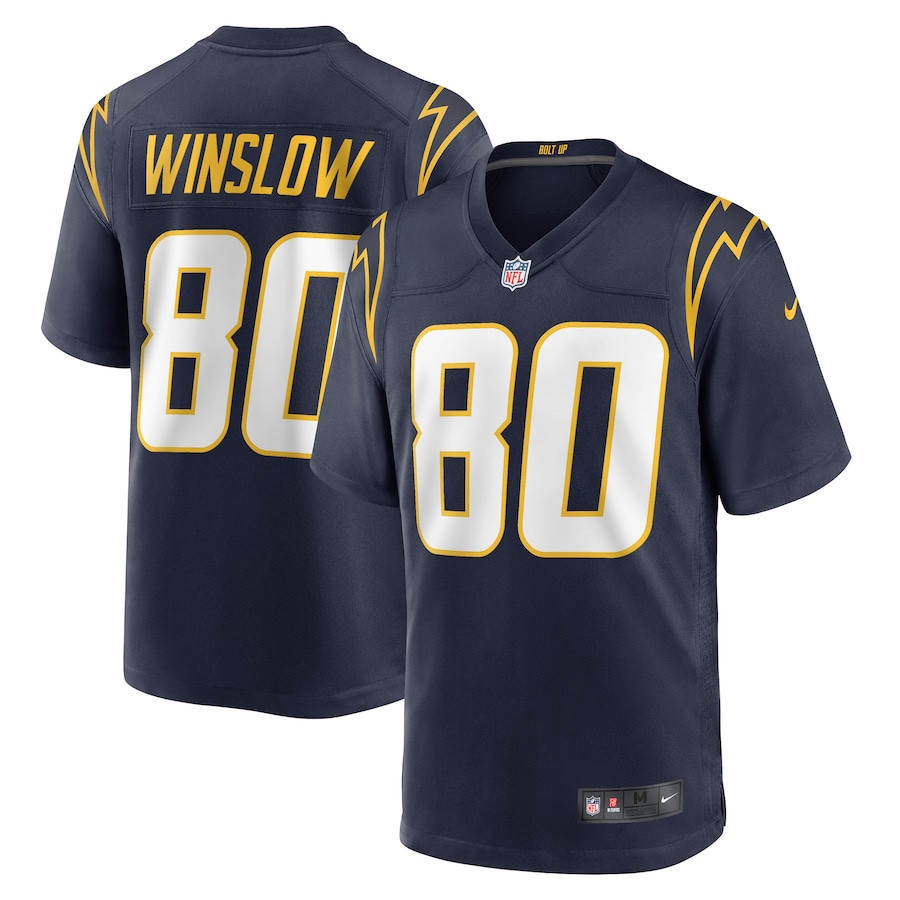 Kellen Winslow 80 Los Angeles Chargers Men Retired Jersey - Navy JS6106 nicesnker