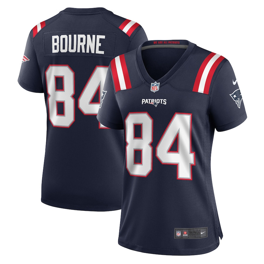 Kendrick Bourne 84 New England Patriots Women Game Jersey - Navy JS2171 nicesnker