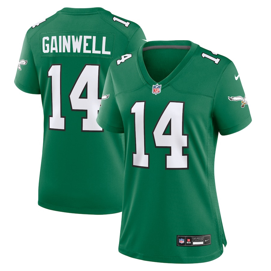 Kenneth Gainwell 14 Philadelphia Eagles Women's Alternate Game Jersey - Kelly Green JS6250 nicesnker
