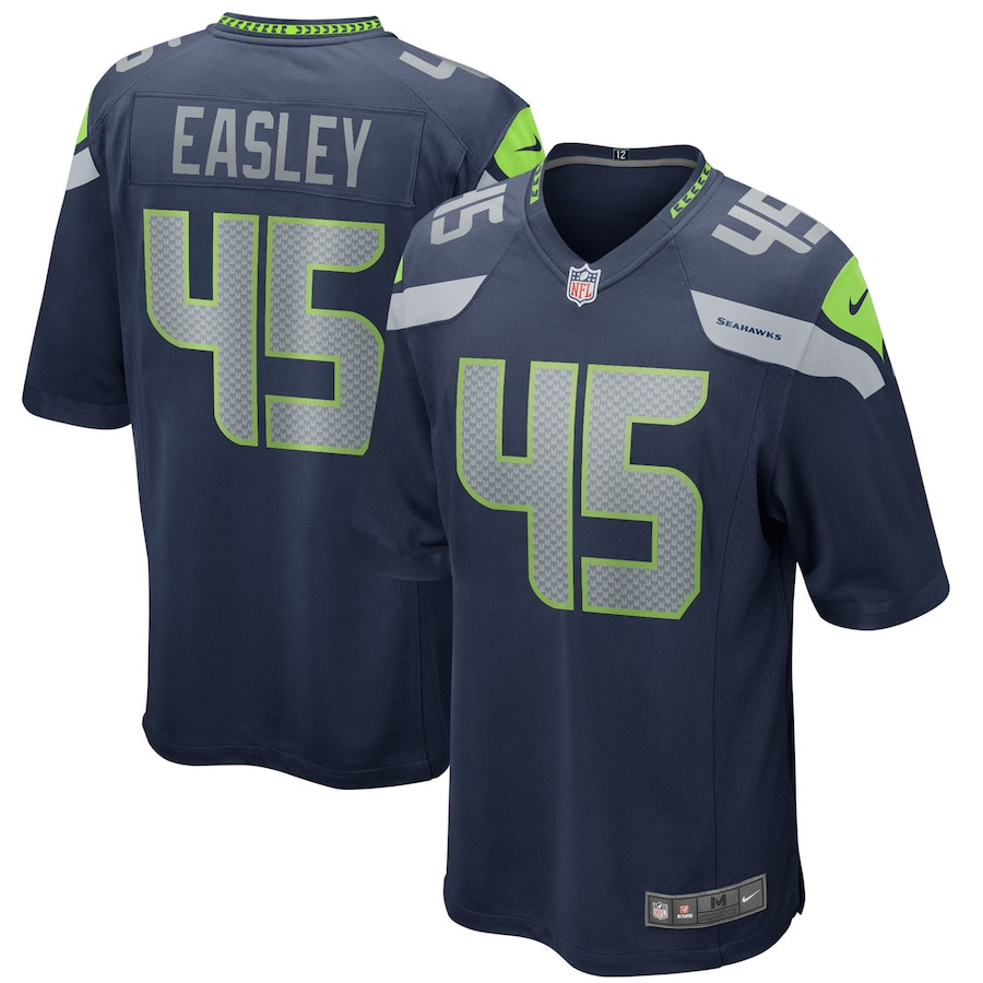 Kenny Easley 45 Seattle Seahawks Men Game Retired Jersey - College Navy JS2185 nicesnker