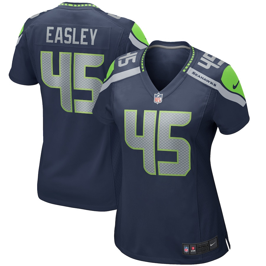 Kenny Easley 45 Seattle Seahawks Women Game Retired Jersey - College Navy JS7156 nicesnker