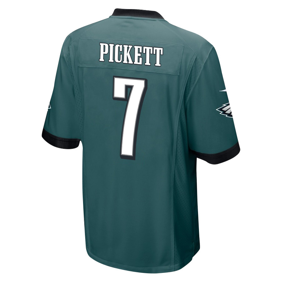 Alternative view of Kenny Pickett 7 Philadelphia Eagles Super Bowl LIX 'New Orleans - Where Legends Are Made' EMBROIDERED Game Men Jersey - Midnight Green JS2037 nicesnker