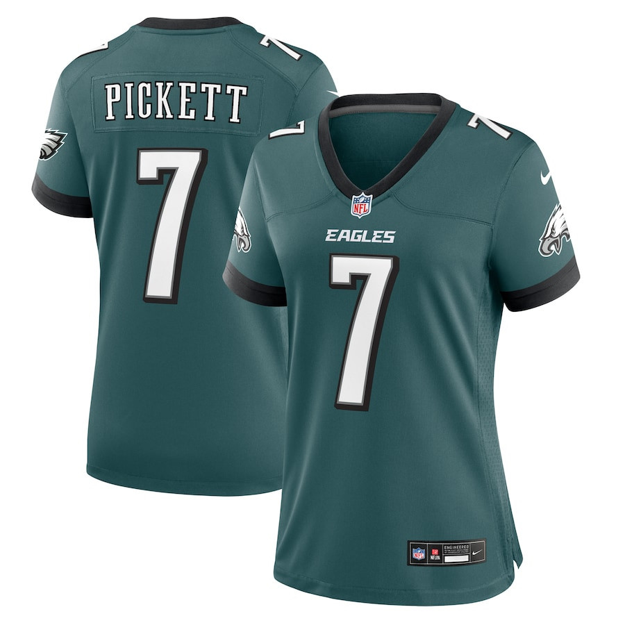 Kenny Pickett 7 Philadelphia Eagles Women's Team Game Jersey - Midnight Green JS4431 nicesnker