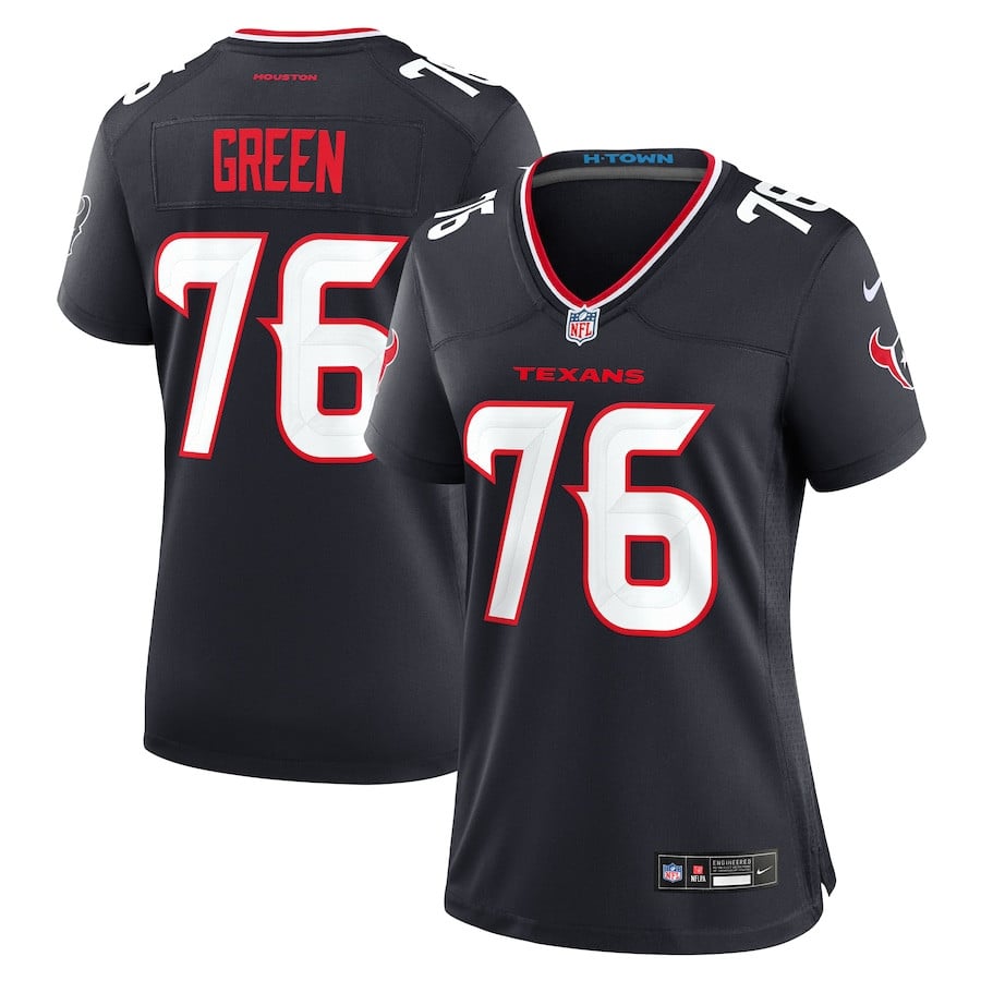 Kenyon Green 76 Houston Texans Women's Team Game Jersey - Navy JS5654 nicesnker