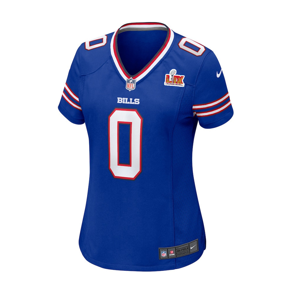 Alternative view of Keon Coleman #0 Buffalo Bills Super Bowl LIX Women's Jersey - Royal JS8514 nicesnker