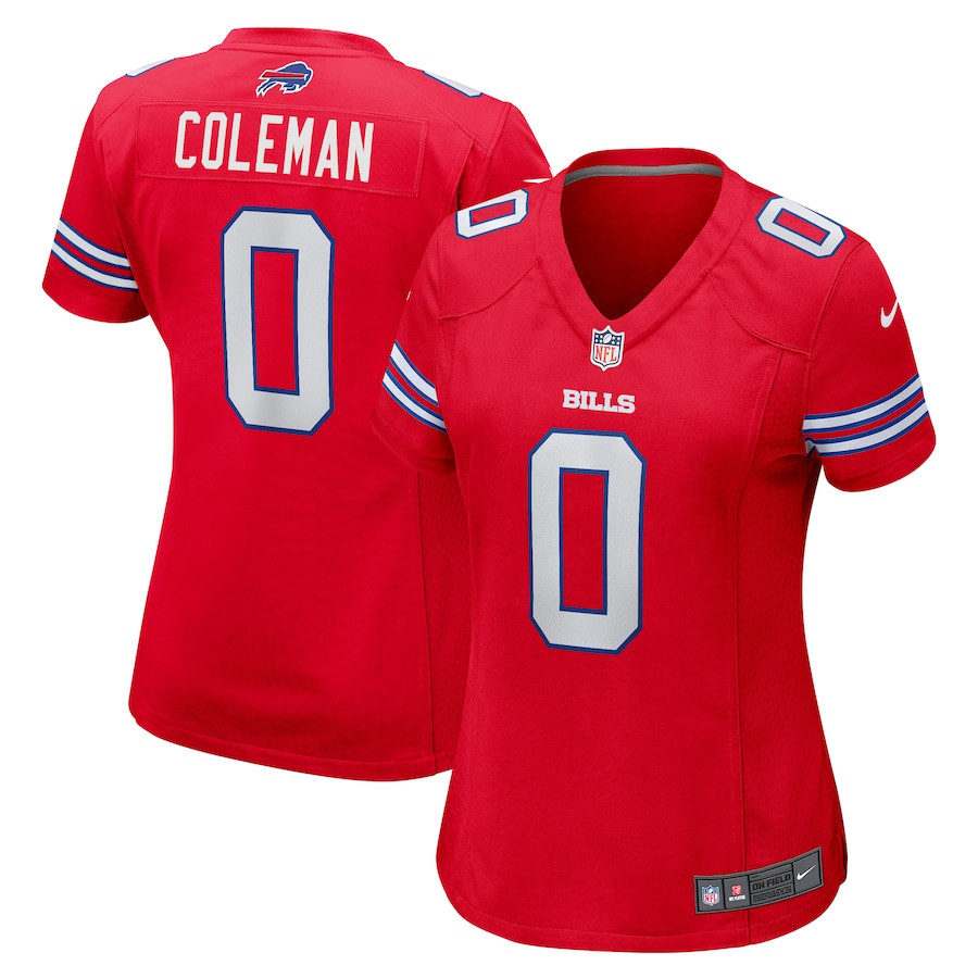 Keon Coleman 0 Buffalo Bills Women's Alternate Game Jersey - Red JS2129 nicesnker