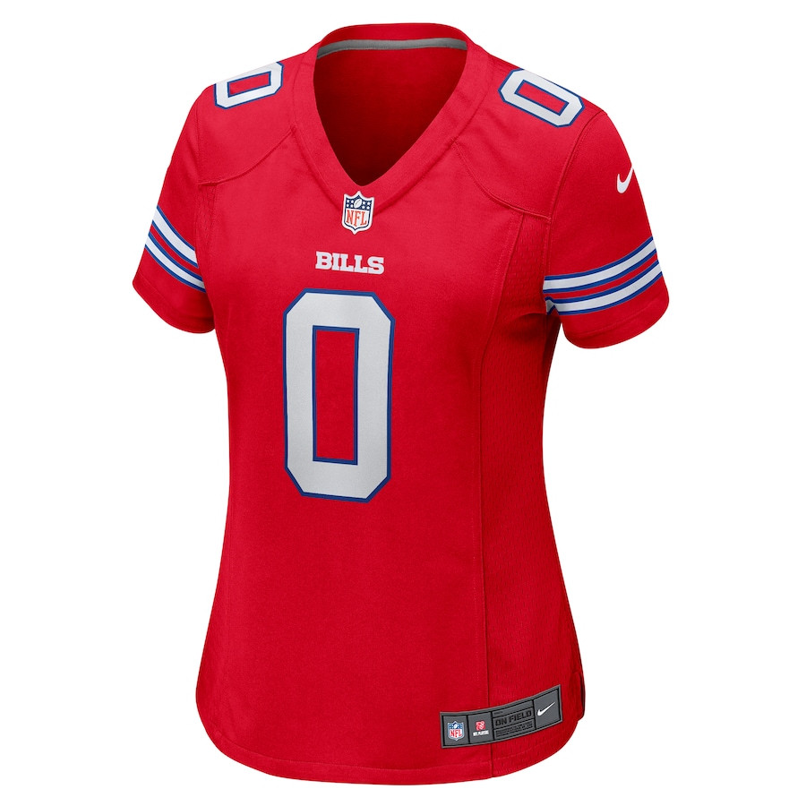 Alternative view of Keon Coleman 0 Buffalo Bills Women's Alternate Game Jersey - Red JS2129 nicesnker