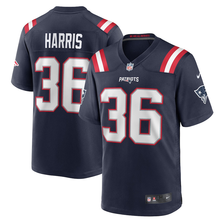 Kevin Harris 36 New England Patriots Game Men Jersey - Navy JS3311 nicesnker