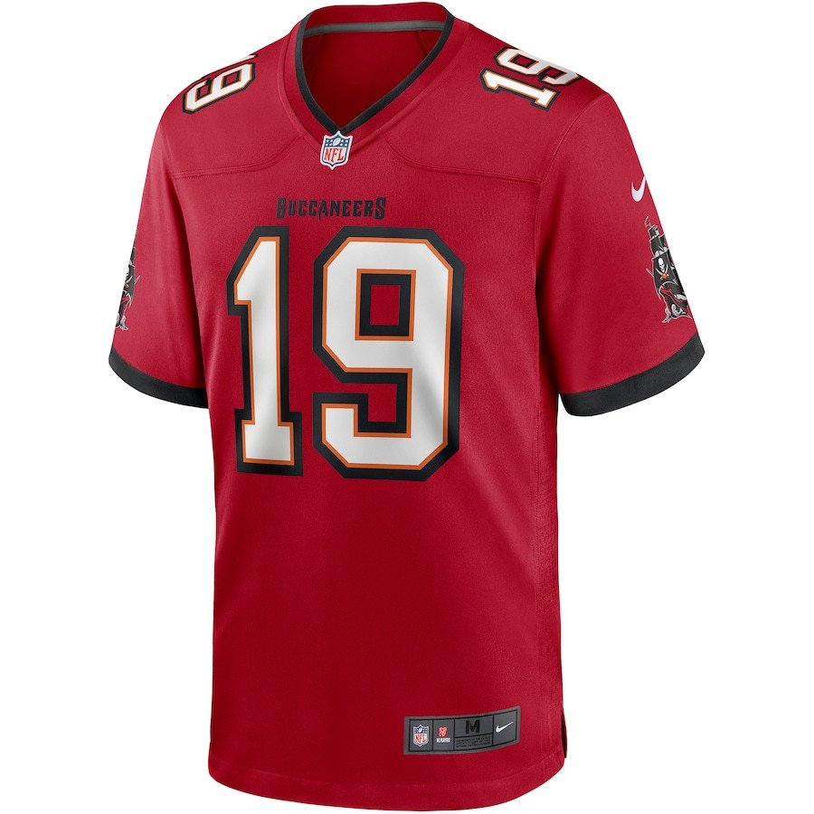 Alternative view of Keyshawn Johnson 19 Tampa Bay Buccaneers Men Game Retired Jersey - Red JS2996 nicesnker