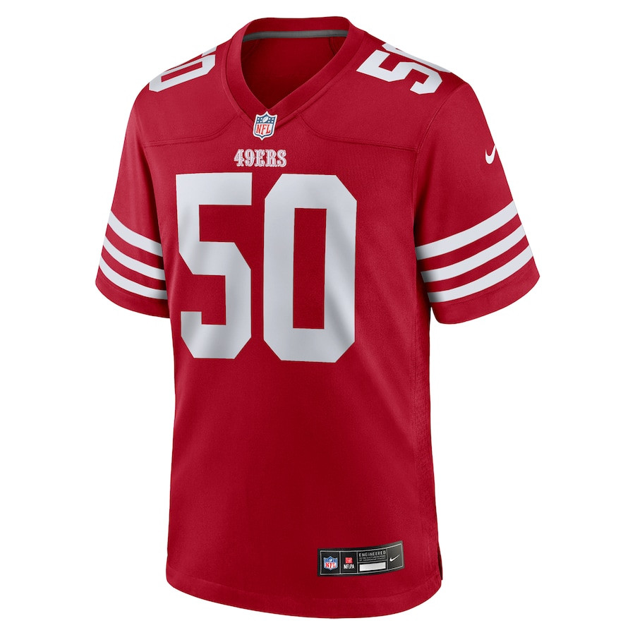 Alternative view of Khalil Davis 50 San Francisco 49ers Game Men Jersey - Scarlet JS6254 nicesnker