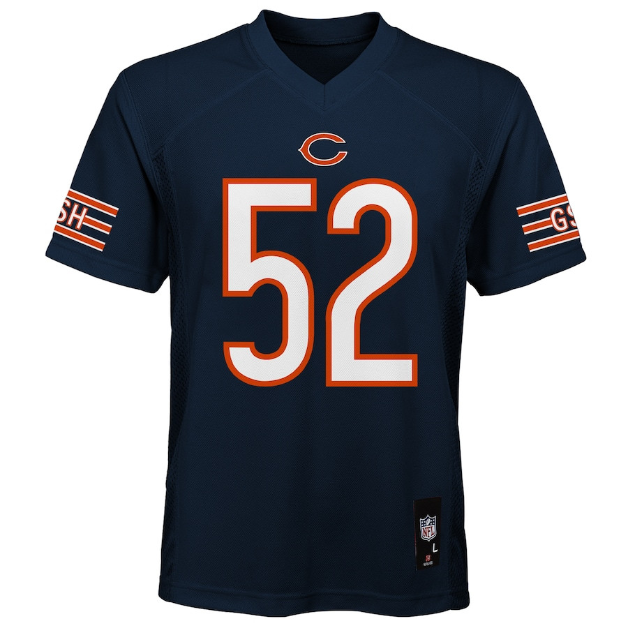 Alternative view of Khalil Mack 52 Chicago Bears YOUTH Jersey - Navy JS1368 nicesnker