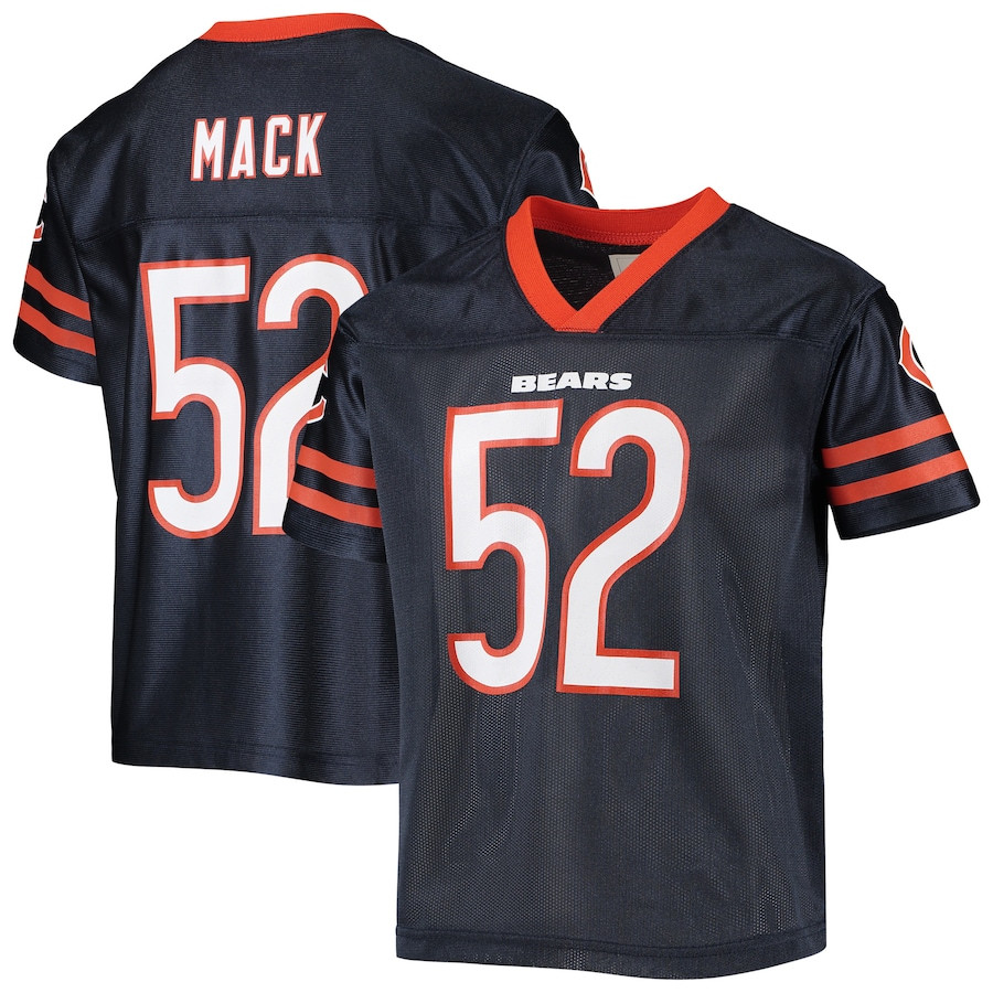Khalil Mack 52 Chicago Bears YOUTH Team Jersey - Navy JS4550 nicesnker