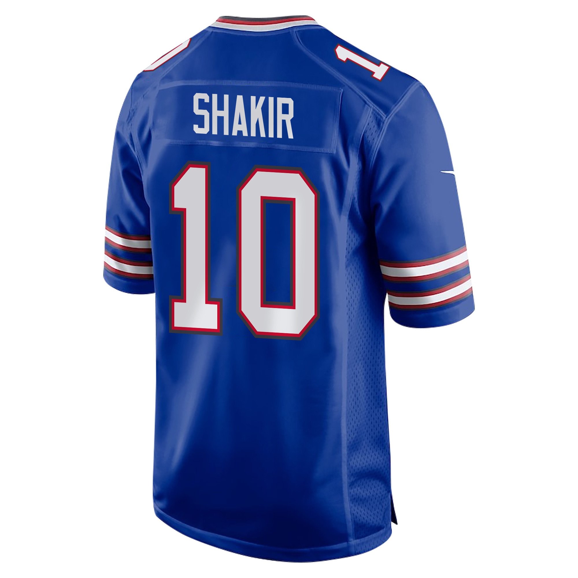 Alternative view of Khalil Shakir 10 Buffalo Bills Super Bowl LIX Champions Patch 'New Orleans - The Ultimate Showdown' EMBROIDERED Game Men Jersey - Royal JS8000 nicesnker