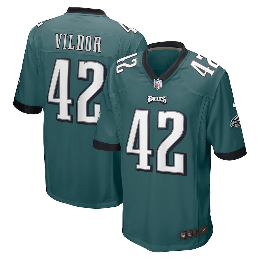 Kindle Vildor 42 Philadelphia Eagles Game Men Jersey - Midnight Green JS4443 nicesnker