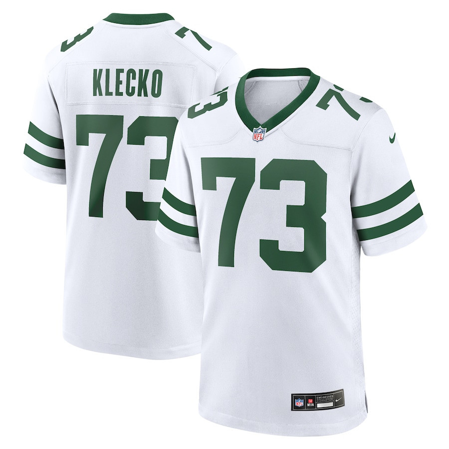 Klecko White 73 New York Jets Game Jersey Retired Player - Men, Legacy White JS9210 nicesnker