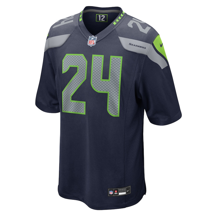 Alternative view of K'Von Wallace 24 Seattle Seahawks Game Men Jersey - College Navy JS2334 nicesnker