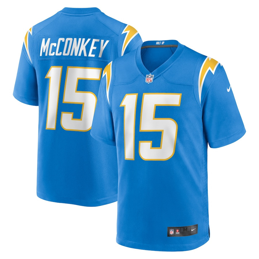 Ladd McConkey 15 Los Angeles Rams 2024 NFL Draft Game Jersey - Royal JS7405 nicesnker