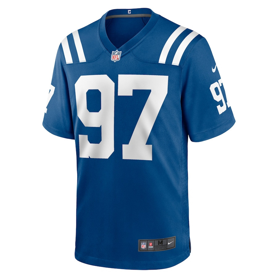 Alternative view of Laiatu Latu 97 Indianapolis Colts Game Men Jersey - Royal JS8114 nicesnker