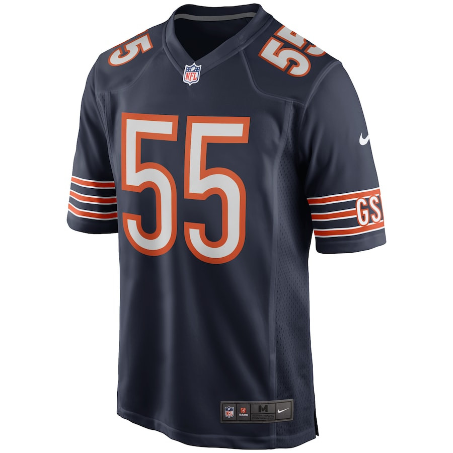 Alternative view of Lance Briggs 55 Chicago Bears Men Game Retired Jersey - Navy JS2975 nicesnker