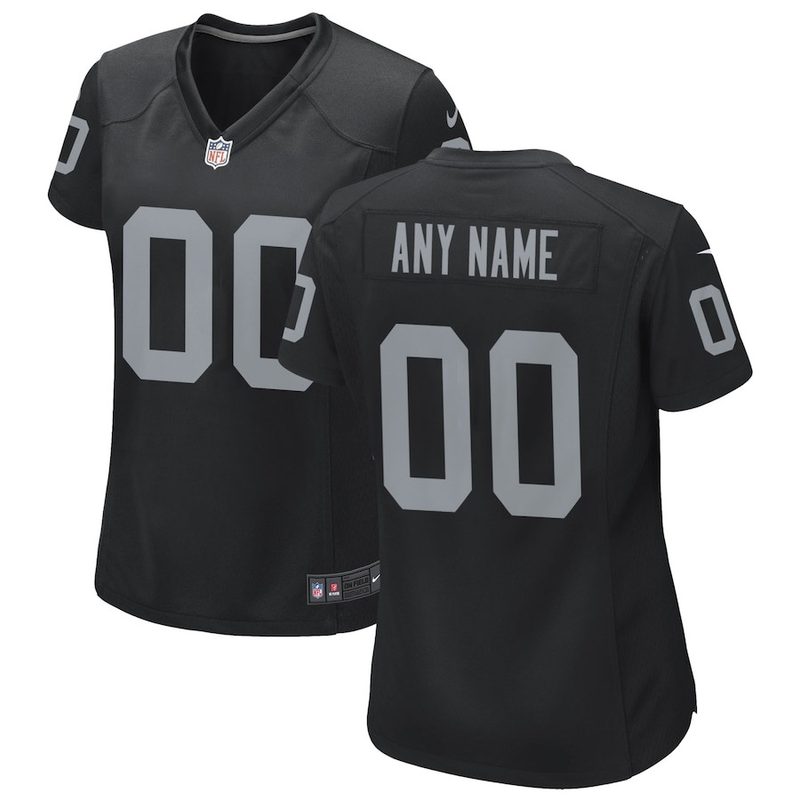 Las Vegas Raiders Women Custom Game Jersey - Black JS6537 nicesnker