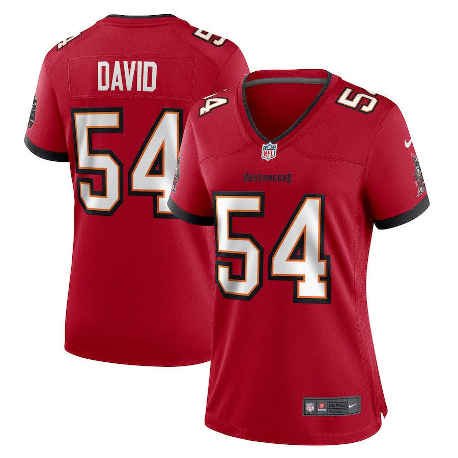 Lavonte David 54 Tampa Bay Buccaneers Women's Game Jersey - Red JS7561 nicesnker