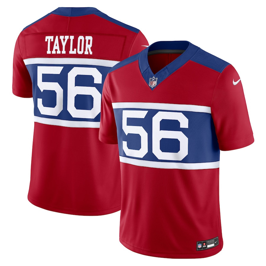 Lawrence Taylor 56 New York Giants Alternate Vapor F.U.S.E. Retired Player Limited Men Jersey - Century Red JS7700 nicesnker