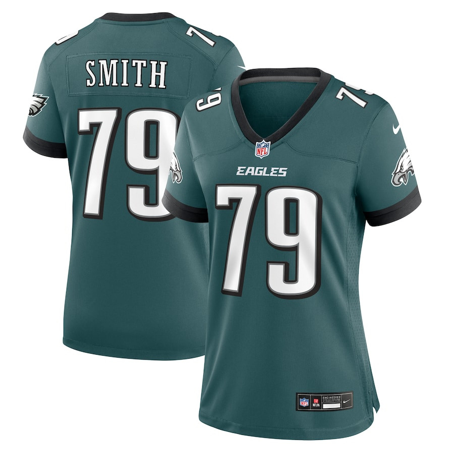 Lecitus Smith 79 Philadelphia Eagles Women Game Jersey - Midnight Green JS8177 nicesnker
