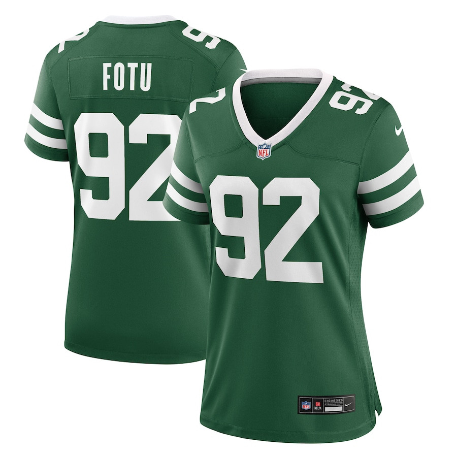 Leki Fotu 92 New York Jets Women's Team Game Jersey - Legacy Green JS6918 nicesnker