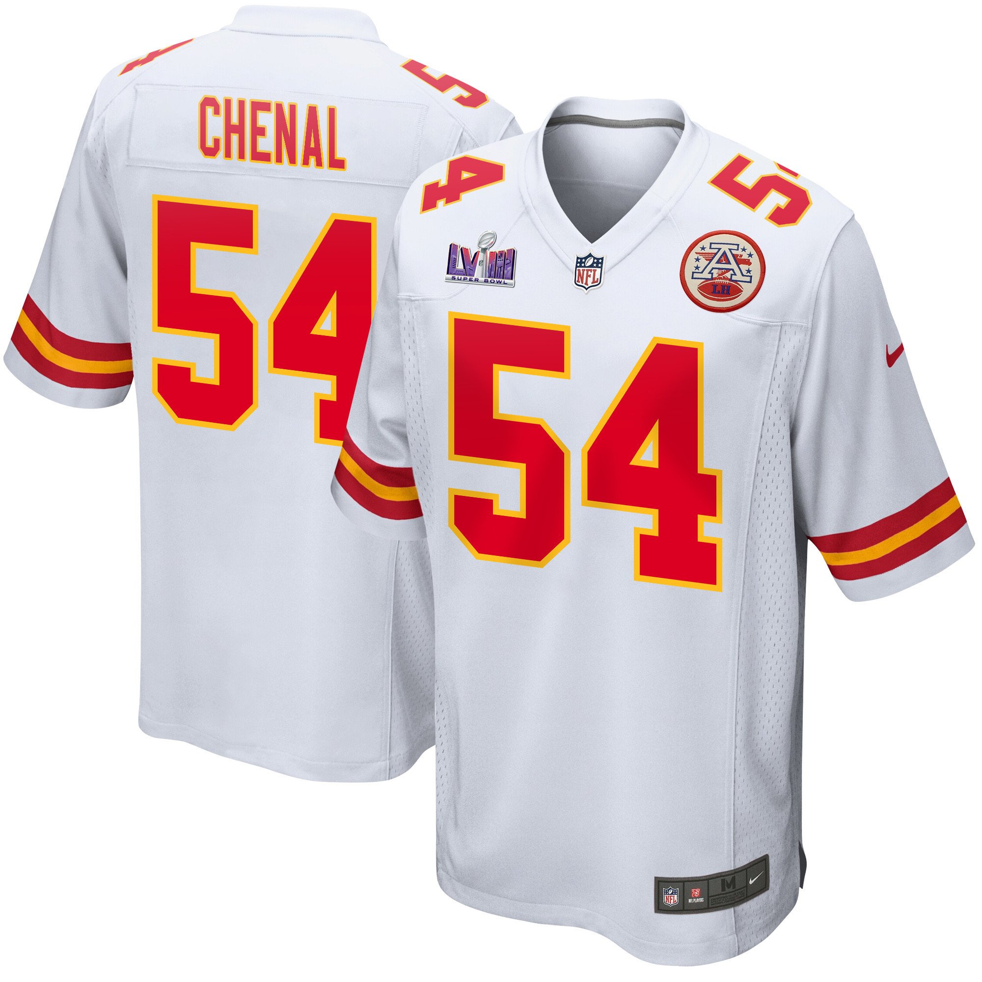 Leo Chenal 54 Kansas City Chiefs Super Bowl LVIII Patch Game Men Jersey - White JS1768 nicesnker