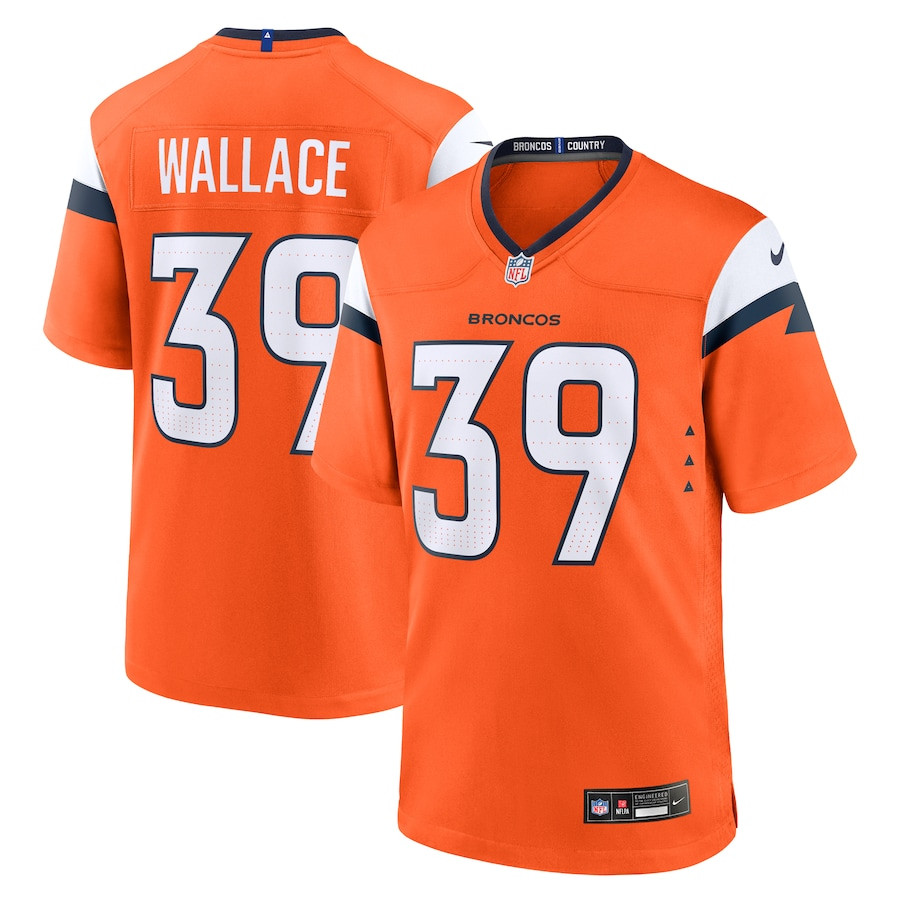 Levi Wallace 39 Denver Broncos Team Game Men Jersey - Orange JS5924 nicesnker