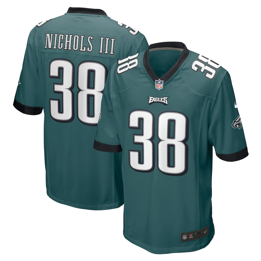 Lew Nichols III 38 Philadelphia Eagles Game Men Jersey - Midnight Green JS1570 nicesnker