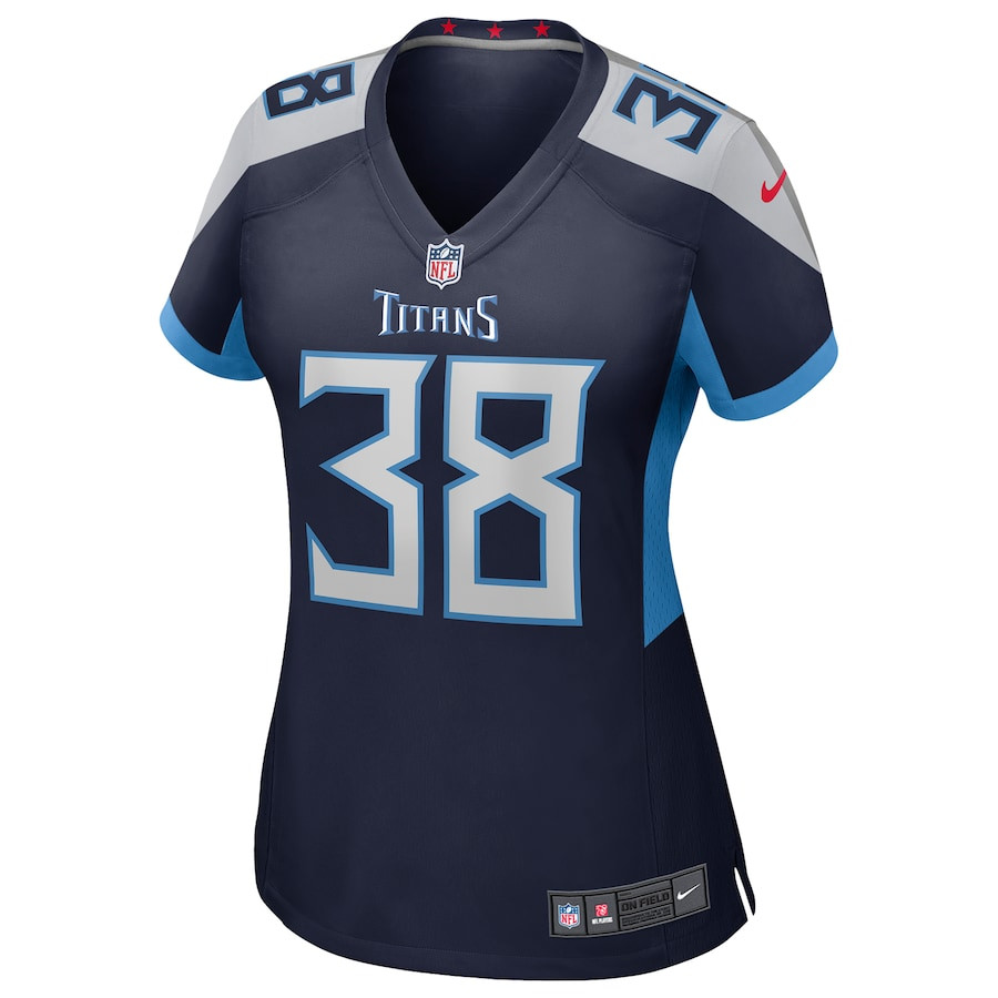 Alternative view of L'Jarius Sneed 38 Tennessee Titans Women's Team Game Jersey - Navy JS2525 nicesnker