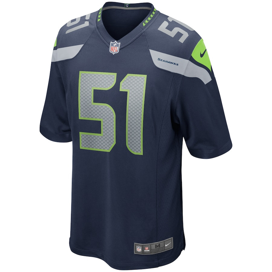 Alternative view of Lofa Tatupu 51 Seattle Seahawks Men Game Retired Jersey - College Navy JS7325 nicesnker