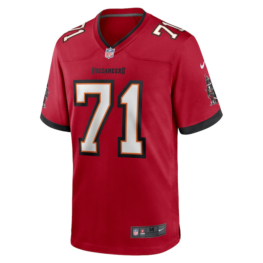 Alternative view of Lorenz Metz 71 Tampa Bay Buccaneers Game Men Jersey - Red JS3825 nicesnker