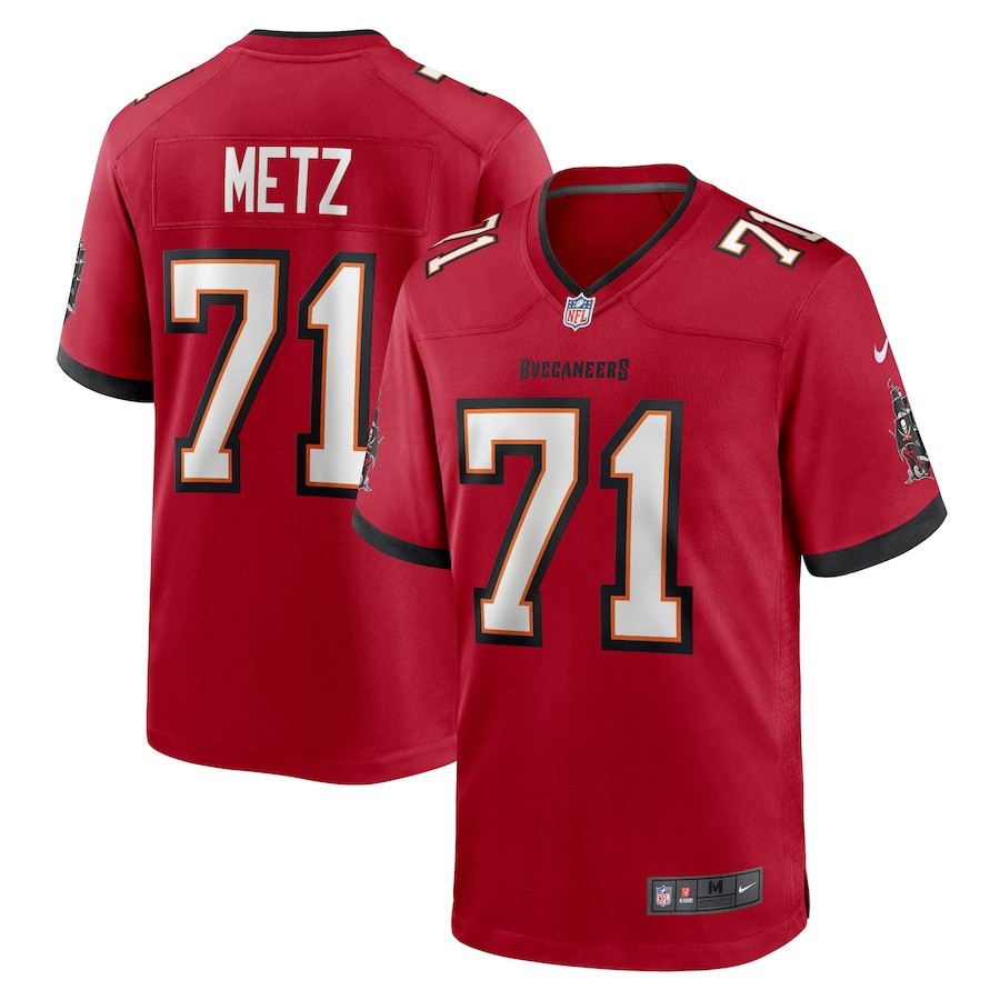 Lorenz Metz 71 Tampa Bay Buccaneers Game Men Jersey - Red JS3825 nicesnker
