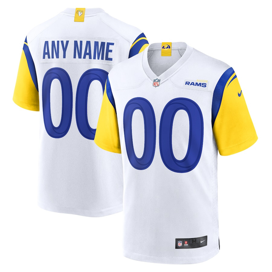 Los Angeles Rams Men Alternate Custom Jersey - White JS4846 nicesnker