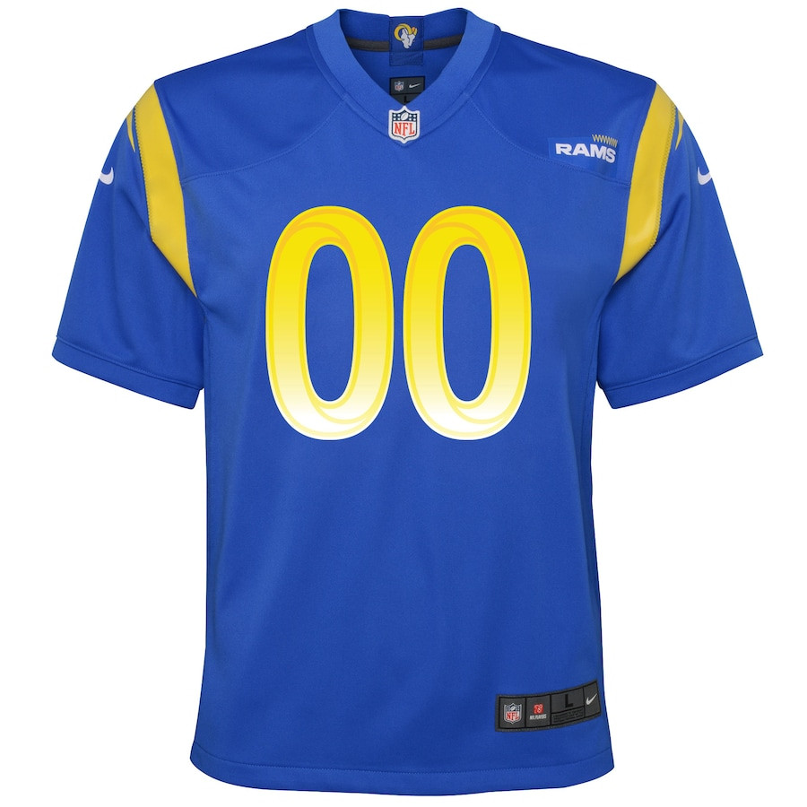 Alternative view of Los Angeles Rams YOUTH Custom Game Jersey - Royal JS5923 nicesnker
