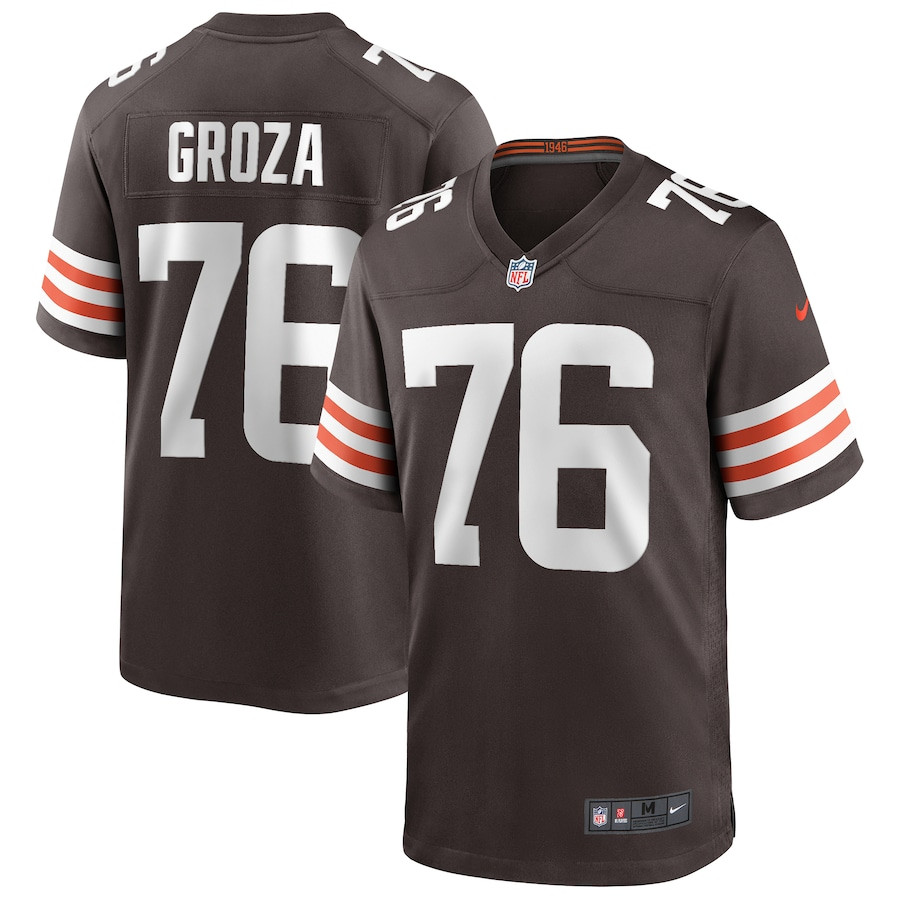Lou Groza 76 Cleveland Browns Men Game Retired Jersey - Brown JS1277 nicesnker