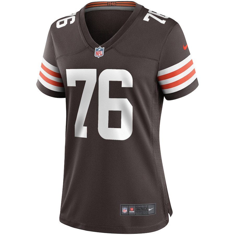 Alternative view of Lou Groza 76 Cleveland Browns Women Game Retired Jersey - Brown JS6757 nicesnker