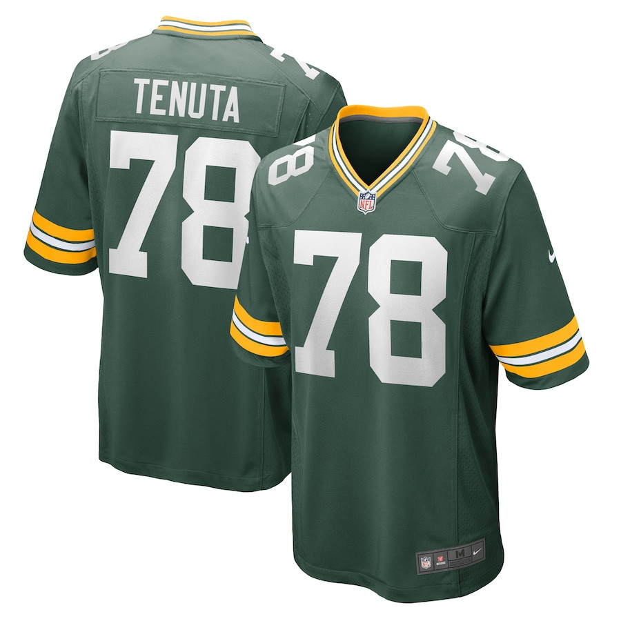 Luke Tenuta 78 Green Bay Packers Men Home Game Jersey - Green JS3923 nicesnker