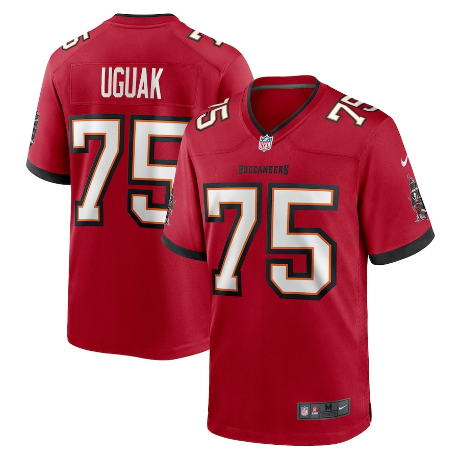 Lwal Uguak 75 Tampa Bay Buccaneers Game Men Jersey - Red JS6091 nicesnker