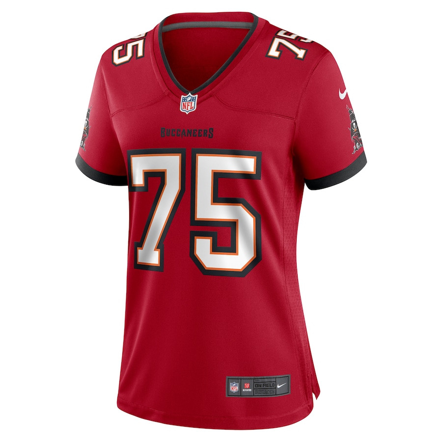 Alternative view of Lwal Uguak 75 Tampa Bay Buccaneers Women's Game Jersey - Red JS4462 nicesnker