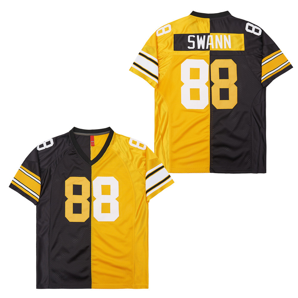 Lynn Swann 88 Pittsburgh Steelers Two-Toned Retro Throwback Men Jersey - Black/Yellow JS5621 nicesnker