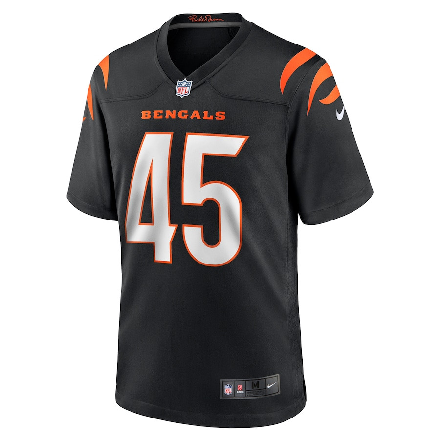Alternative view of Maema Njongmeta 45 Cincinnati Bengals Game Men Jersey - Black JS9011 nicesnker